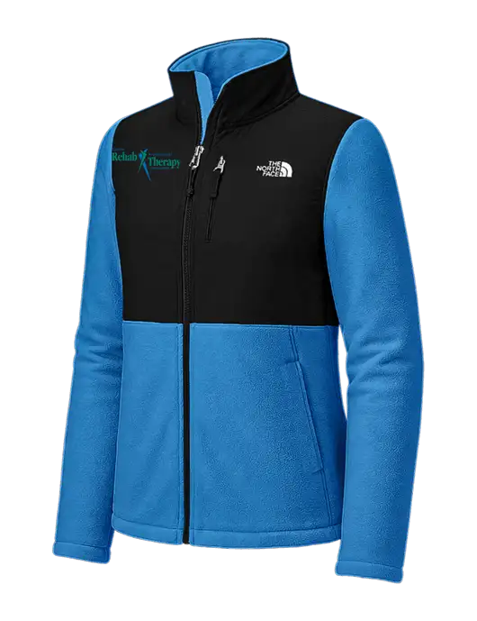 The North Face Womens Dark Sapphire/Black Highest Peak Full-Zip Fleece Jacket w/Sports Rehab Logo