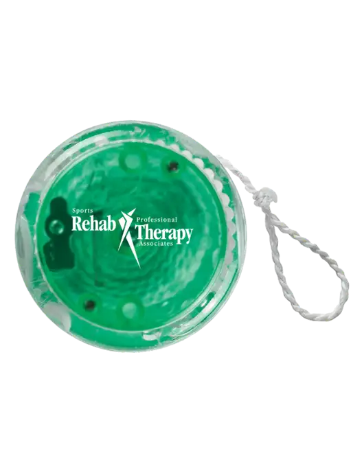 Green Light Up Yo-Yo w/Sports Rehab Logo