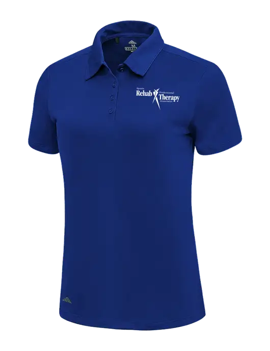 Adidas Dark Royal Womens Ultimate Solid Polo w/Sports Rehab Logo
