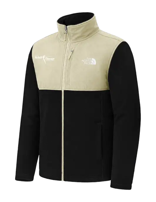 The North Face Tan/Black Highest Peak Full-Zip Fleece Jacket w/Sports Rehab Logo