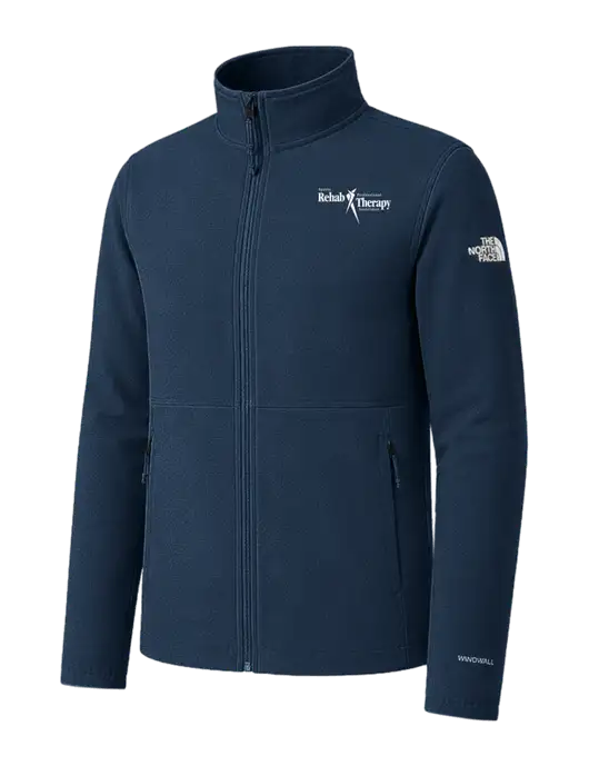 The North Face Dark Navy Edge Stretch Soft Shell Jacket w/Sports Rehab Logo