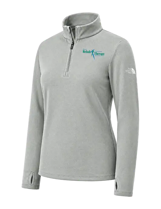 The North Face Womens Light Medium Grey Ambition 1/4-Zip  w/Sports Rehab Logo