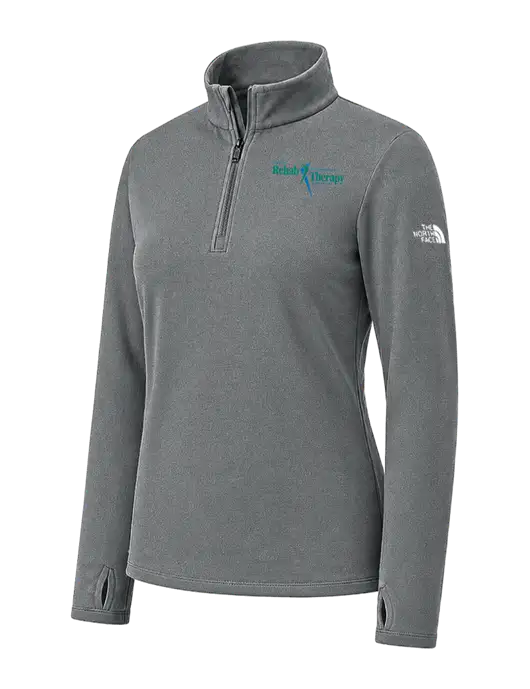The North Face Womens Dark Grey Ambition 1/4-Zip  w/Sports Rehab Logo