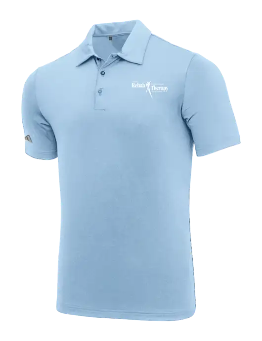 Adidas Carolina Blue Ultimate Solid Polo w/Sports Rehab Logo