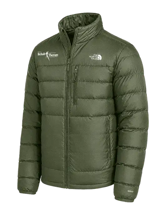 The North Face Dark Olive Down Hybrid Jacket w/Sports Rehab Logo