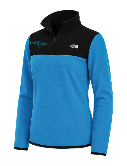 The North Face Womens Royal Blue/Black Glacier 1/4-Zip Fleece w/Sports Rehab Logo