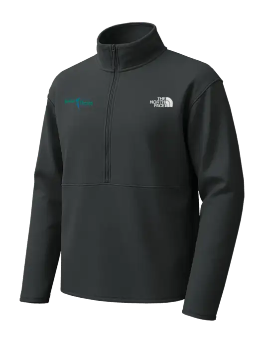 The North Face Very Dark Grey Double-Knit 1/2-Zip Fleece w/Sports Rehab Logo