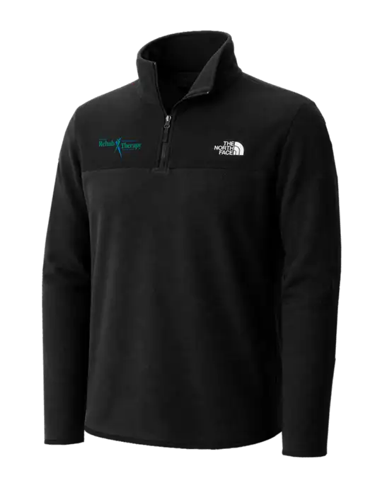 The North Face Black Glacier 1/4-Zip Fleece w/Sports Rehab Logo