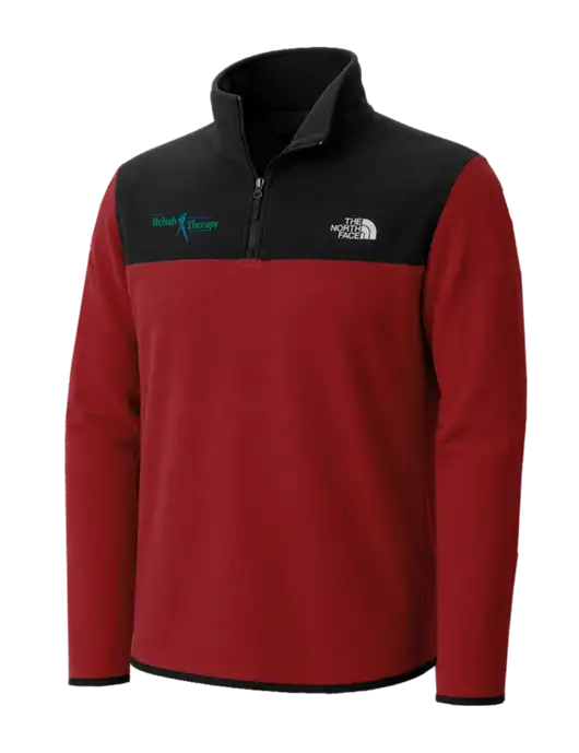 The North Face Cardinal/ Black Glacier 1/4-Zip Fleece w/Sports Rehab Logo