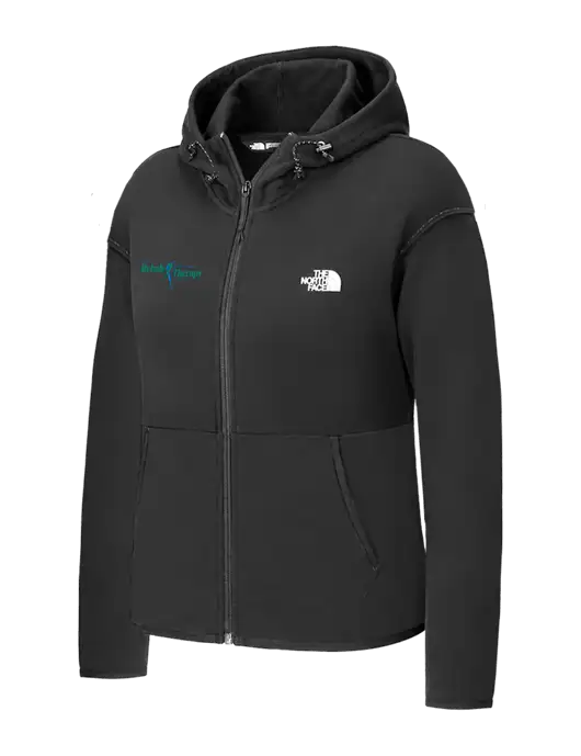 The North Face Womens Dark Medium Grey Double-Knit Full-Zip Hoodie w/Sports Rehab Logo