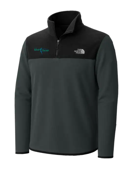 The North Face Very Dark Grey/ Black Glacier 1/4-Zip Fleece w/Sports Rehab Logo