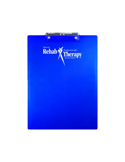 Royal Plastic Clipboard Letter Size w/Sports Rehab Logo