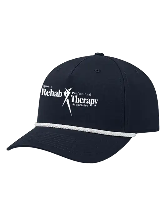 Richardson 5-Panel Classic Dark Navy/White Rope Cap w/Sports Rehab Logo