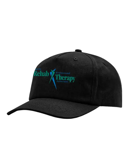 Richardson 5-Panel Black Relaxed Gramps Cap w/Sports Rehab Logo