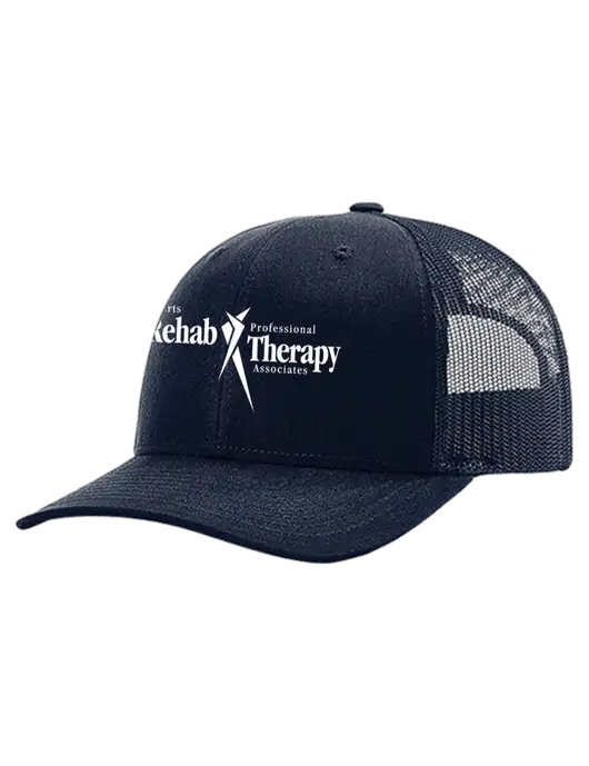 Richardson 112+ R-Flex Dark Navy Trucker Cap w/Dark Navy Mesh w/Sports Rehab Logo
