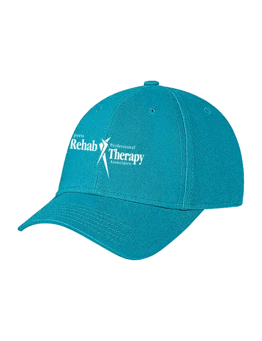 Sapphire Blue Structured Soft Snap Closure Hook & Loop Cap w/Sports Rehab Logo