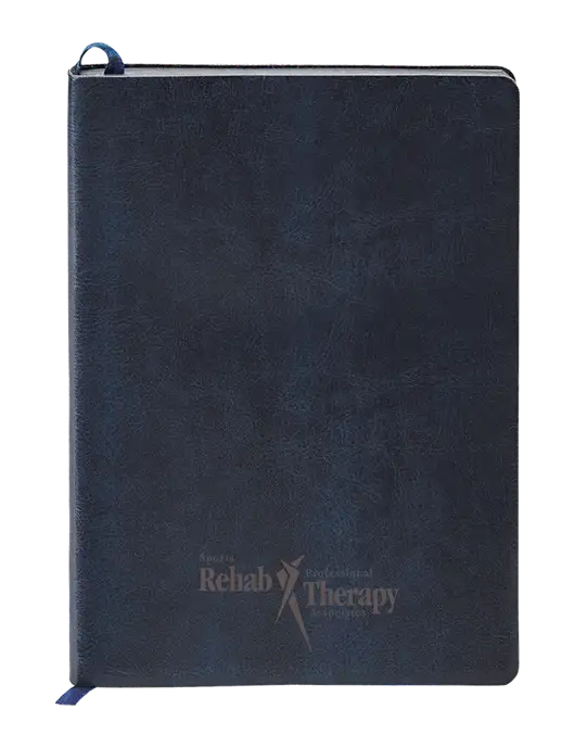 Fabrizio Dark Navy Soft Cover 5.75 x 8.125 Journal w/Sports Rehab Logo