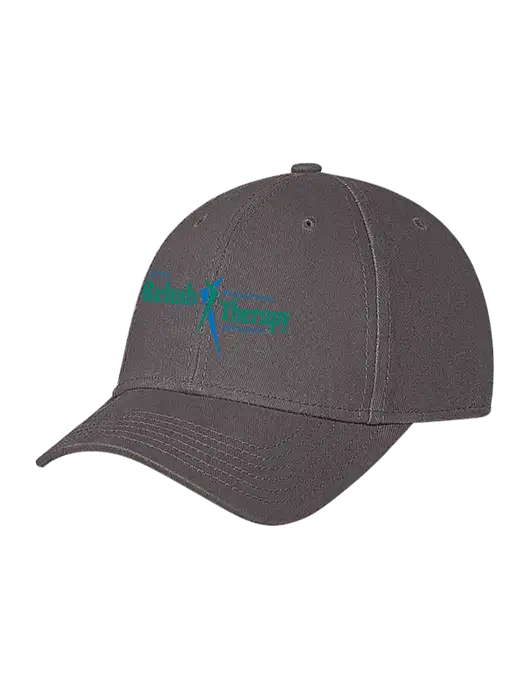 Medium Dark Grey Structured Soft Snap Closure Hook & Loop Cap w/Sports Rehab Logo