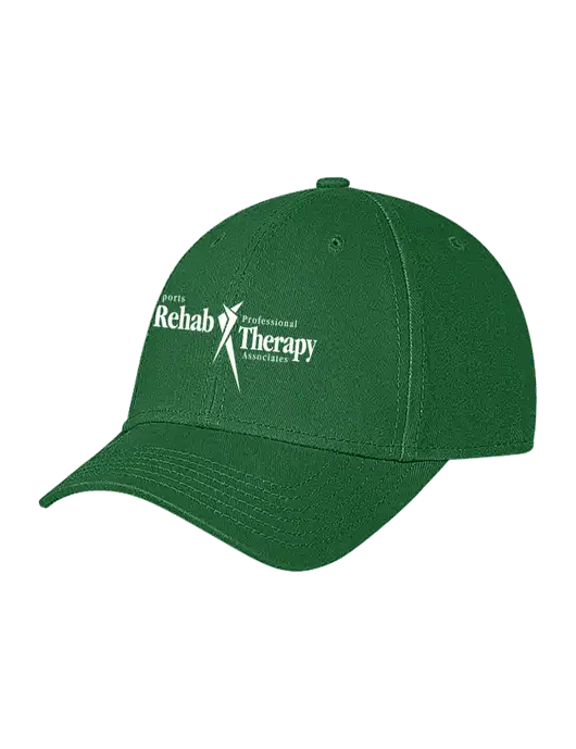 Kelly Green Structured Soft Snap Closure Hook & Loop Cap w/Sports Rehab Logo