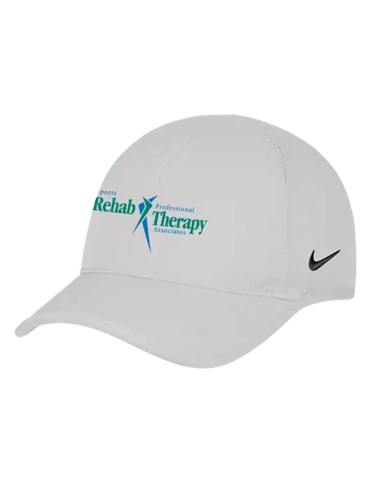 Nike White Featherlight Cap w/Sports Rehab Logo