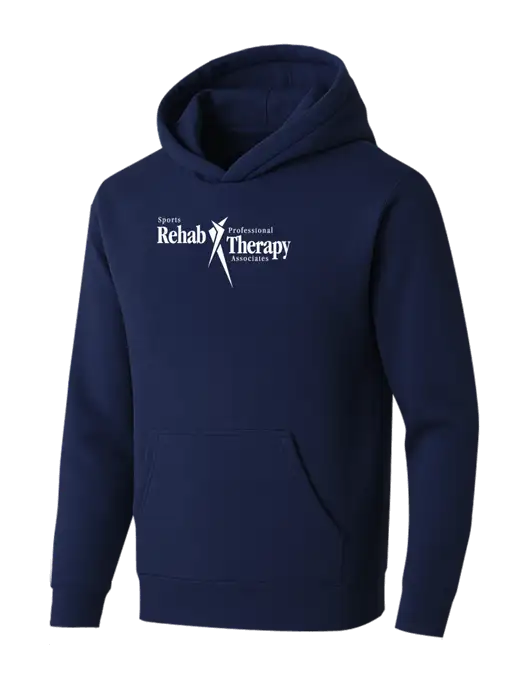BELLA+CANVAS Navy Sponge Fleece Pullover Hoodie w/Sports Rehab Logo