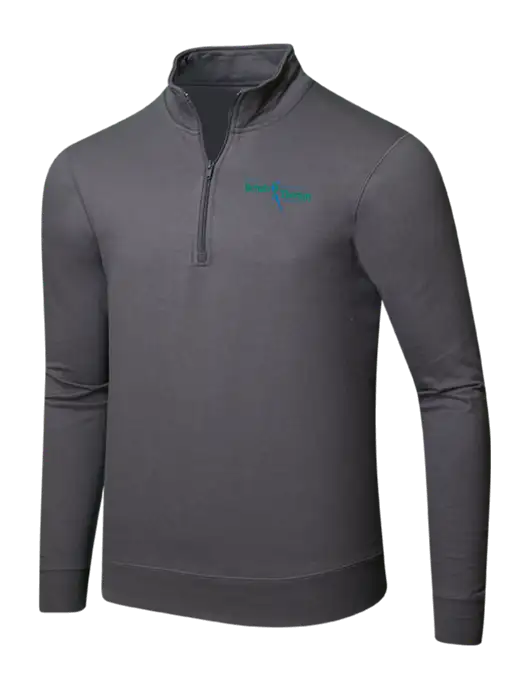 Charcoal 8.5 oz Ring Spun 1/4 Zip Pullover Sweatshirt w/Sports Rehab Logo