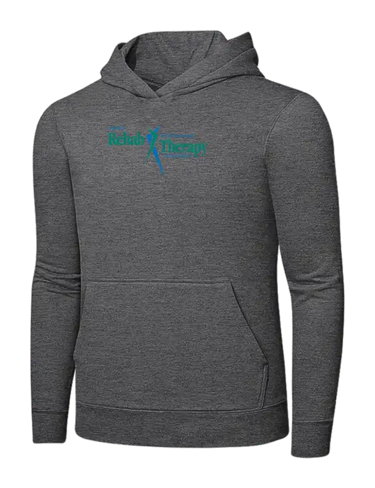 Graphite Heather 7.8. oz Ring Spun Hooded Sweatshirt w/Sports Rehab Logo