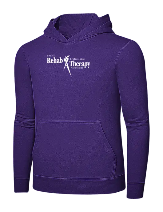 Purple 7.8 oz Ring Spun Hooded Sweatshirt w/Sports Rehab Logo