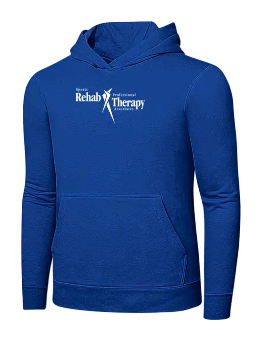 True Royal 7.8 oz Ring Spun Hooded Sweatshirt w/Sports Rehab Logo