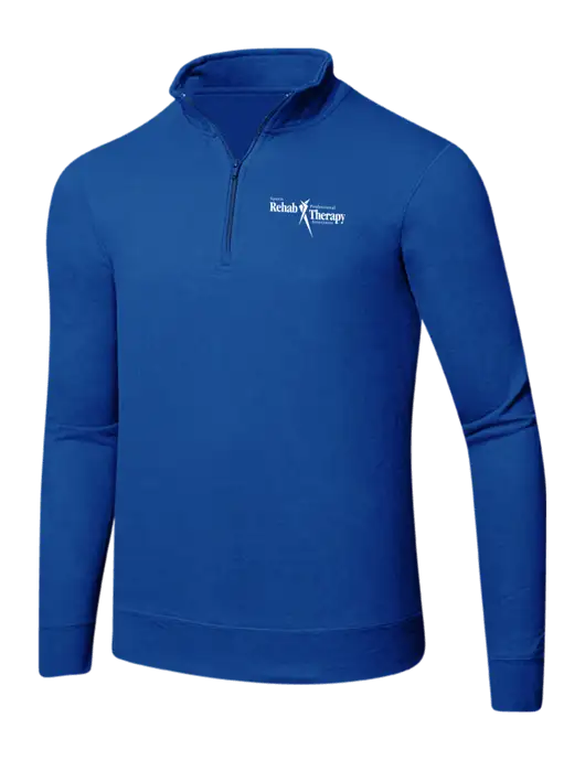 True Royal 8.5 oz Ring Spun 1/4 Zip Pullover Sweatshirt w/Sports Rehab Logo