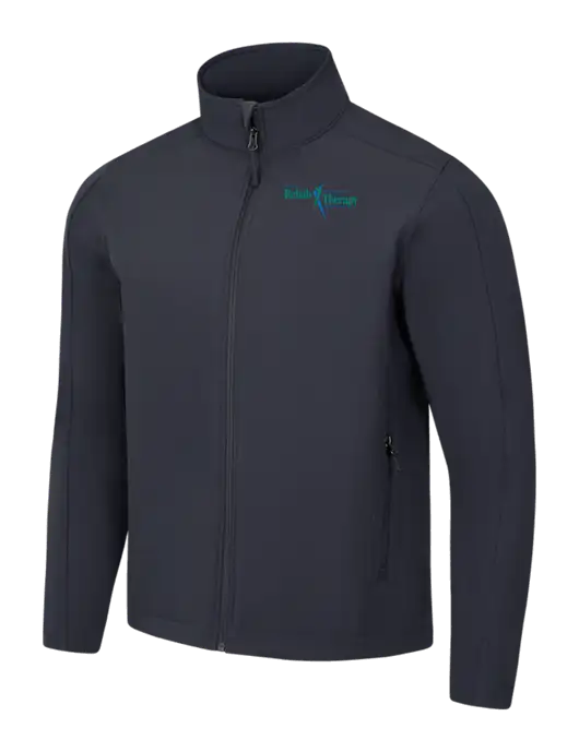 Charcoal Grey Core Soft Shell Jacket w/Sports Rehab Logo