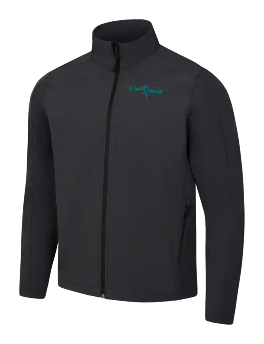 Black Charcoal Heather Core Soft Shell Jacket w/Sports Rehab Logo