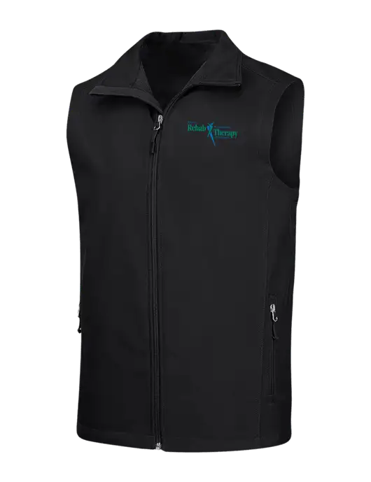 Black Core Soft Shell Vest w/Sports Rehab Logo