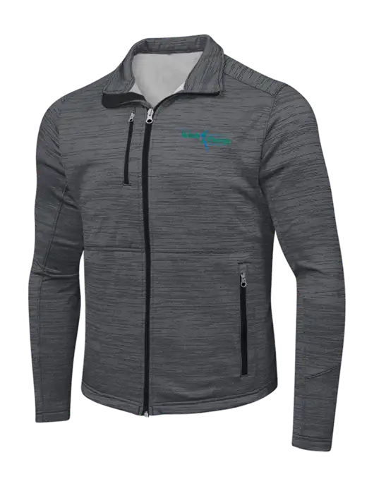 Dark Grey Digi Stripe Fleece Jacket w/Sports Rehab Logo