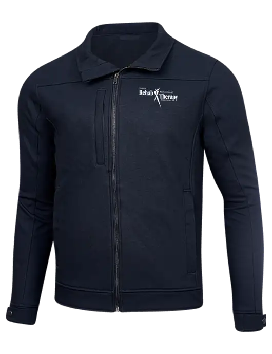 Cornerstone Navy Duck Bonded Soft Shell Jacket w/Sports Rehab Logo