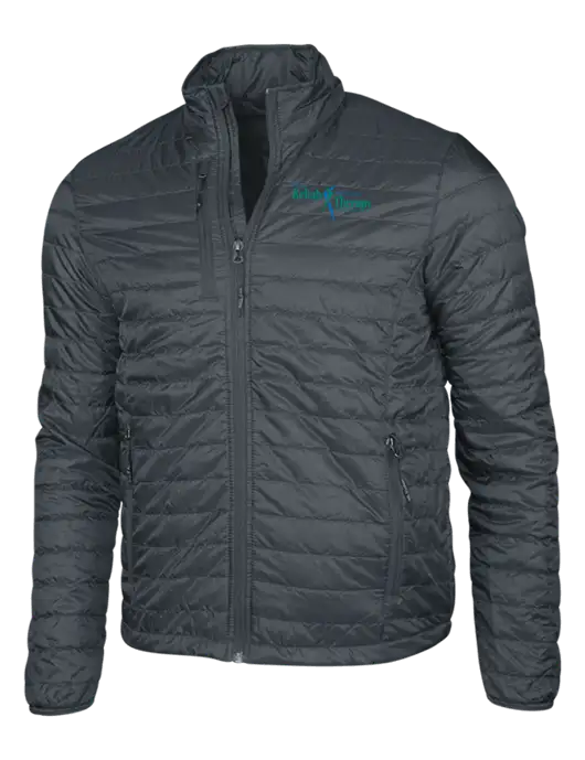 Dark Grey Puffy Packable Jacket w/Sports Rehab Logo