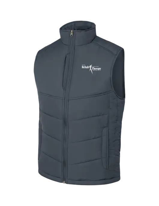 Dark Slate/Black Puffy Vest w/Sports Rehab Logo