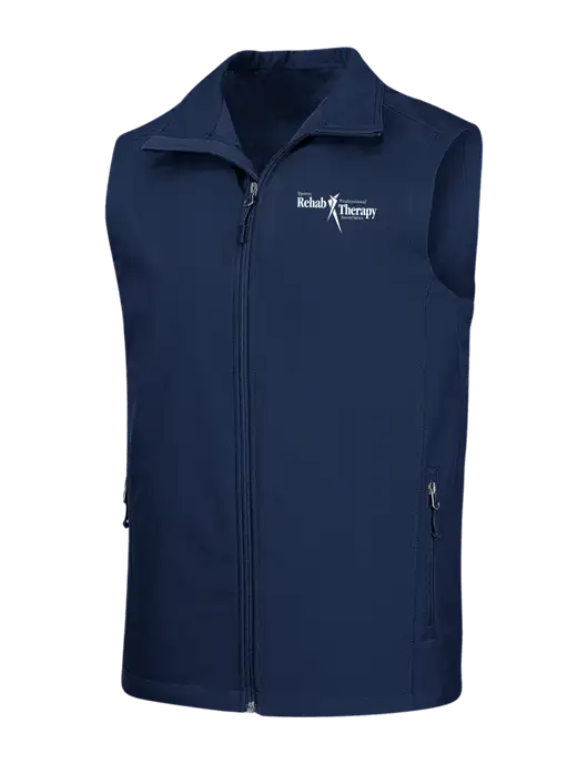 Navy Core Soft Shell Vest w/Sports Rehab Logo