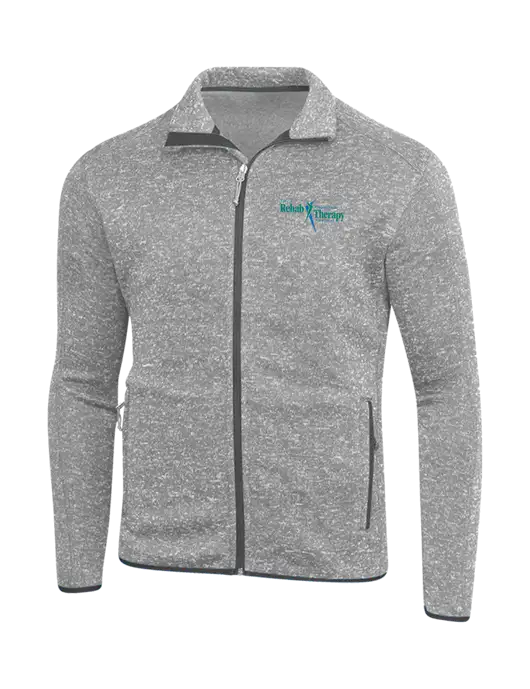 Grey Heather Sweater Fleece Jacket w/Sports Rehab Logo