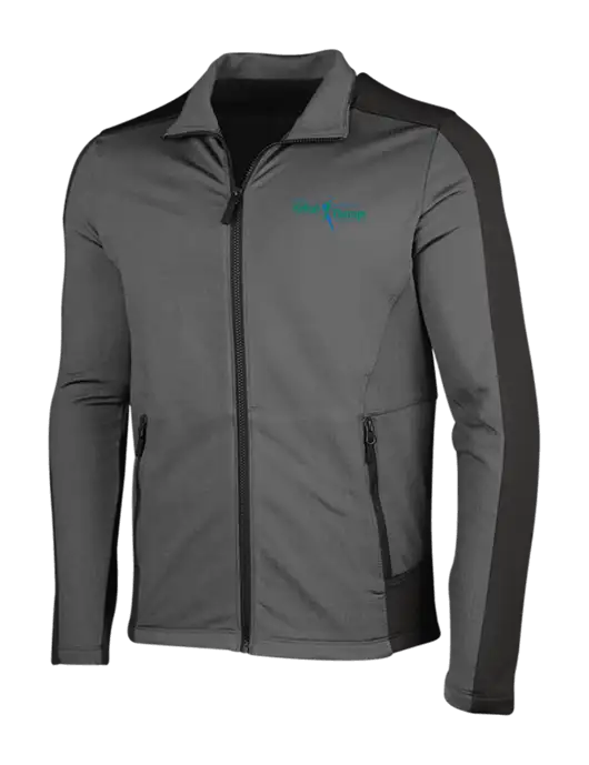 Medium Grey Heather Grid Fleece Jacket w/Sports Rehab Logo