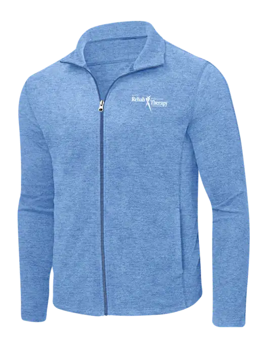 Light Royal Heather Microfleece Full-Zip Jacket w/Sports Rehab Logo