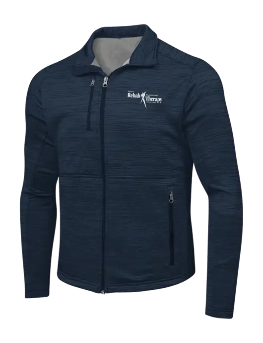 Navy Digi Stripe Fleece Jacket w/Sports Rehab Logo