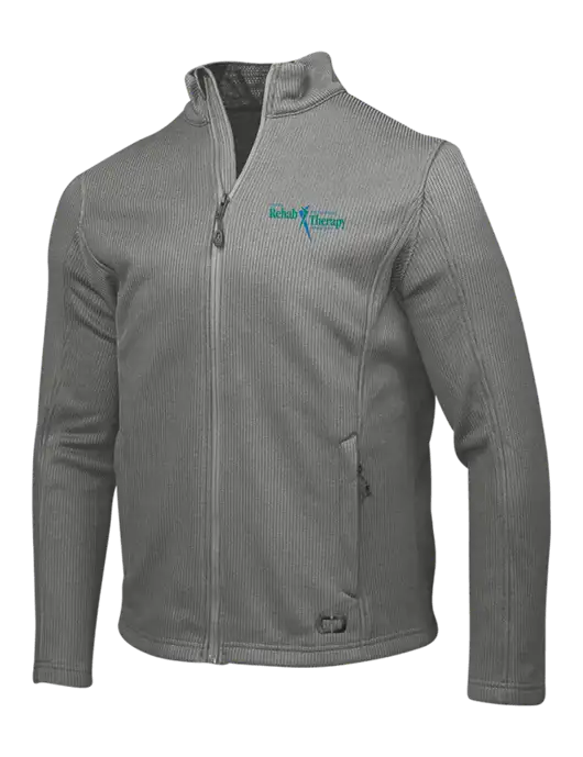 OGIO Medium Grey Grit Fleece Jacket w/Sports Rehab Logo