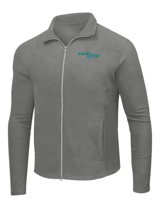 Medium Grey Microfleece Jacket w/Sports Rehab Logo