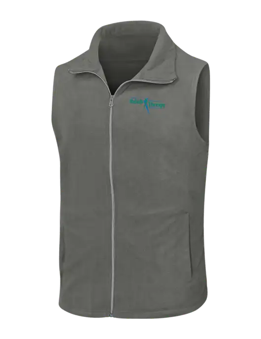 Medium Grey Microfleece Vest w/Sports Rehab Logo