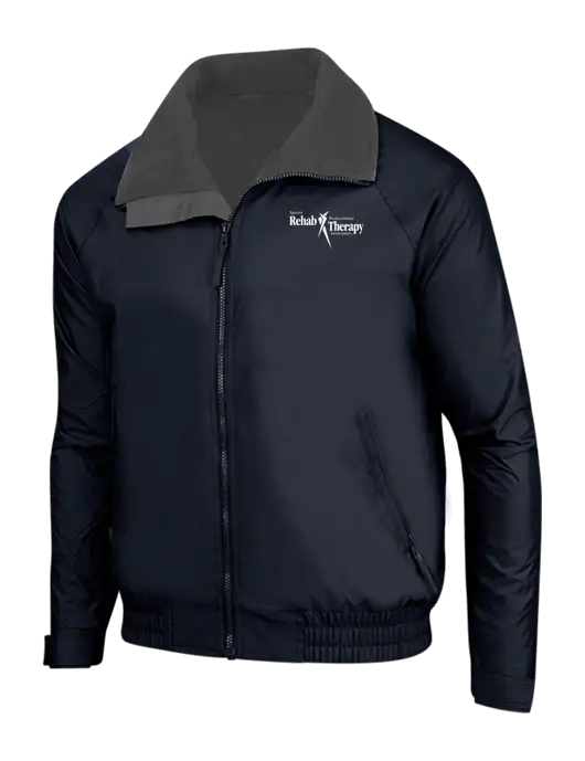True Navy/Grey Heather Classic Competitor Jacket w/Sports Rehab Logo