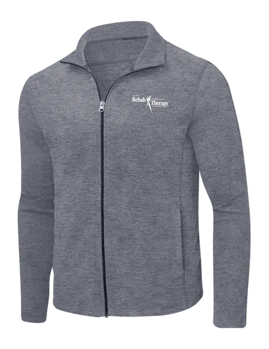 Light Navy Heather Microfleece Full-Zip Jacket w/Sports Rehab Logo