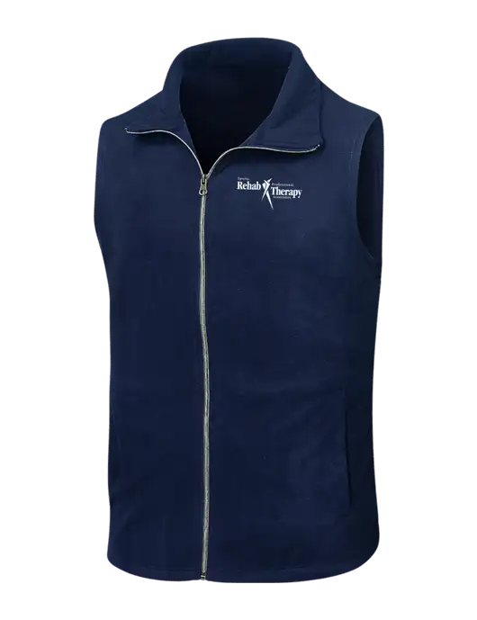 Navy Microfleece Vest w/Sports Rehab Logo