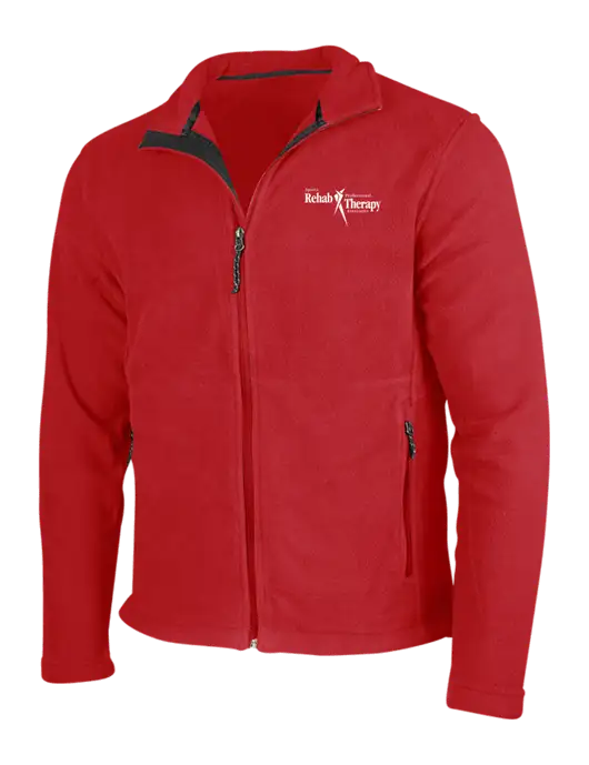 Red Fleece Jacket w/Sports Rehab Logo