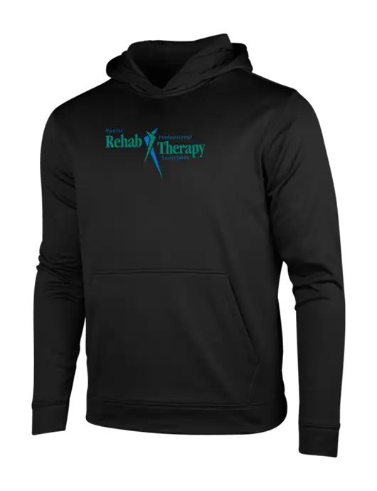 Black Fleece Sport-Wick Hooded Pullover w/Sports Rehab Logo